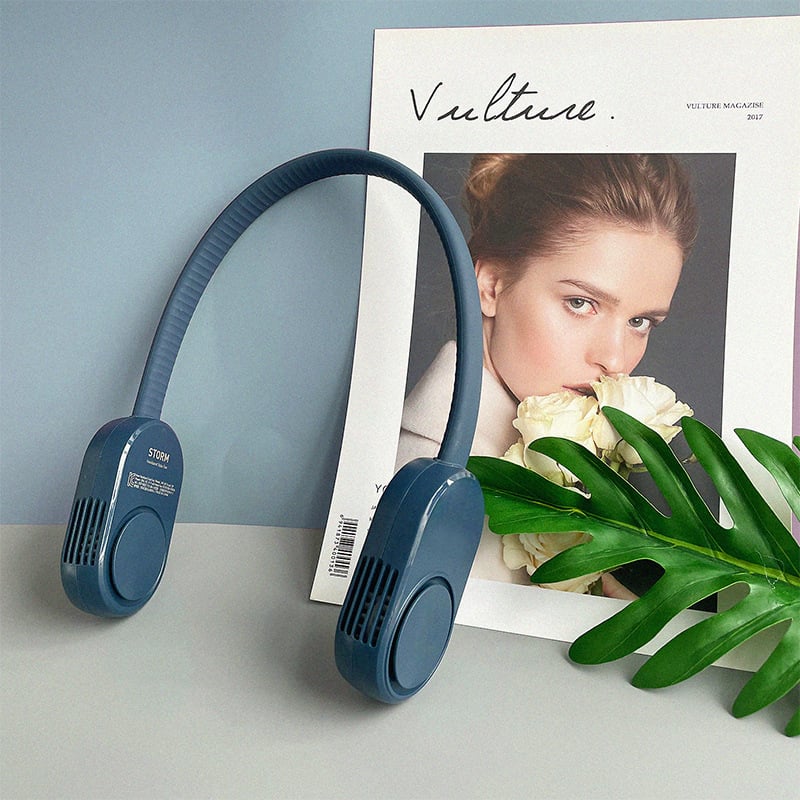 Ανεμιστήρας λαιμού χωρίς λεπίδες USB επαναφορτιζόμενος, 3 ταχύτητες, 3,7V, 5W, θόρυβος κάτω από 40 dB