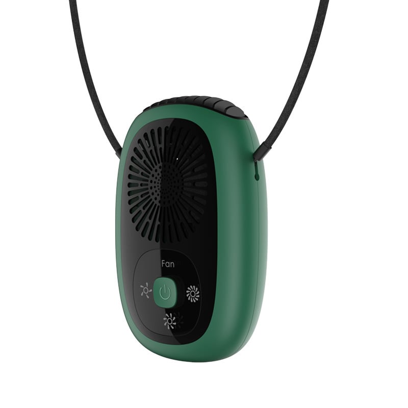 Ventilator fără lame pentru gât, cu ioni negativi, purificator de aer USB compact, 3 trepte de viteză, baterie încorporată 2000–4000 mAh, motor brushless
