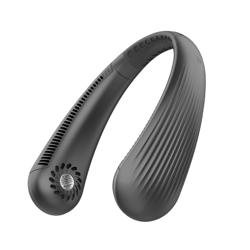 Ventilator bez lopatica s sklopivom oko vrata, prijenosni, tih, s digitalnim zaslonom, USB napajanje, ugrađena baterija 2000–4000 mAh, za otvorene prostore