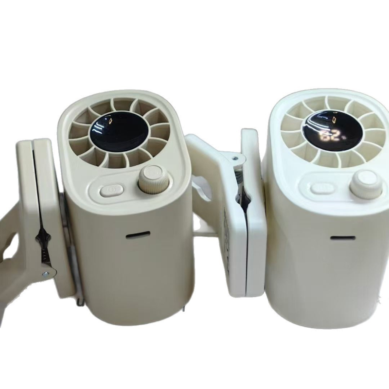 Klip-ventilator za vanjsku upotrebu, bez lopatica, ugrađena baterija 500–800 mAh, 5 brzina