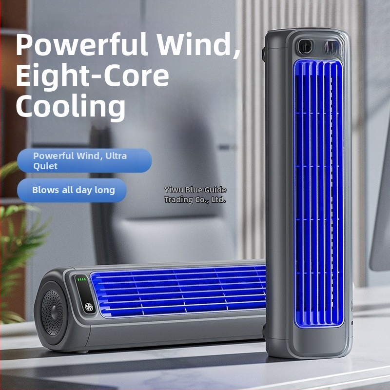 Ventilátor bez lopatiek, stojanový, model M60, USB napájanie, diaľkové ovládanie, bezkomutátorový motor, viacstupňové nastavenie