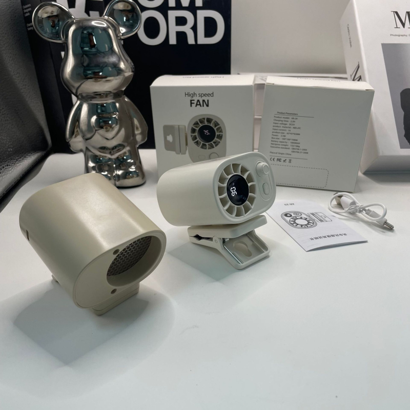 Nothing Klip-Na Pojas Ventilator – USB punjenje, bez lopatica, brushless motor, ugrađena baterija, 5 brzina, podesivi kut za vanjsku upotrebu