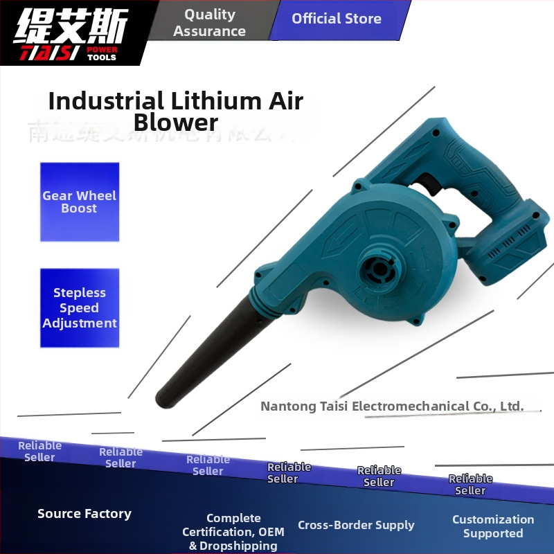 Suflător de praf fără fir cu baterie litiu – portabil, cu aspirator integrat, 21V, tip industrial