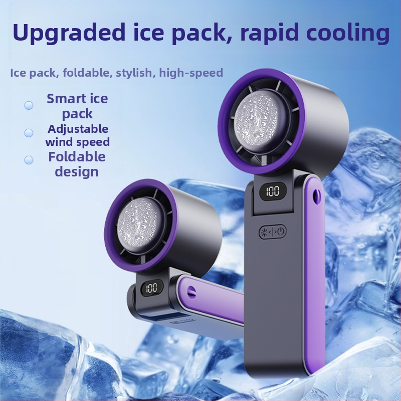 Ručni bezlopotni ventilator s USB punjenjem, digitalni zaslon s 100 razina, 4000–6000 mAh baterija, brushless motor, buka ispod 36 dB, pogodan za vanjsku upotrebu