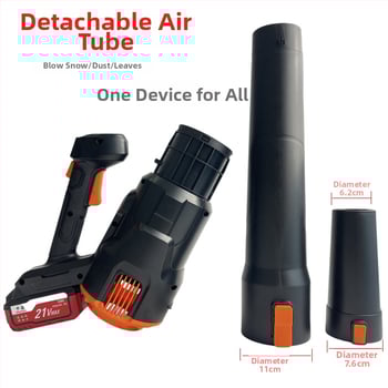 Suflător industrial cu baterie Li-ion reîncărcabilă, fără perii, 21V, 380W, debit de aer 9, 21000 rpm