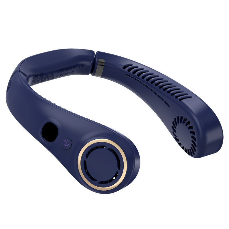 USB ventilator za vrat, 3 brzine, tih rad (36–45 dB), 3.7V 5W, zamjenjiva baterija 1200–2000 mAh