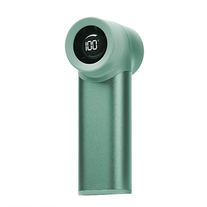 Prenosni ručni ventilator od metala, USB punjenje, digitalni zaslon, 5 brzina, motor bez četkica