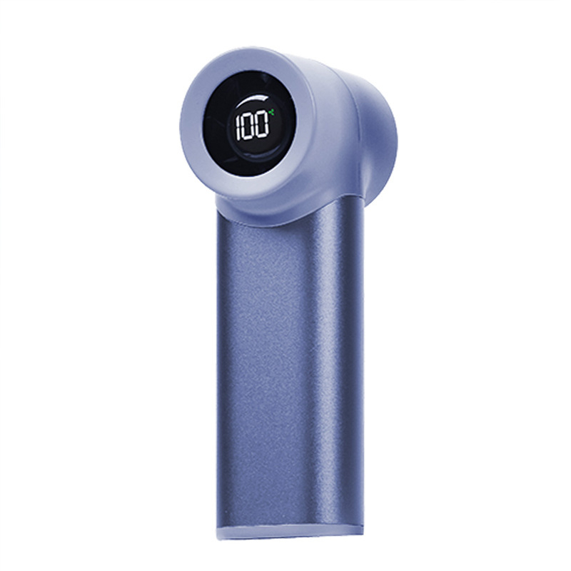 Prenosni ručni ventilator od metala, USB punjenje, digitalni zaslon, 5 brzina, motor bez četkica