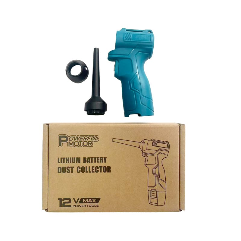 Pistol pentru îndepărtarea prafului cu motor fără perii, 12V — mini dispozitiv de curățare pentru casă și mașină, pe birou, baterie Li‑ion, 12V nominal, interval 7,4–12V