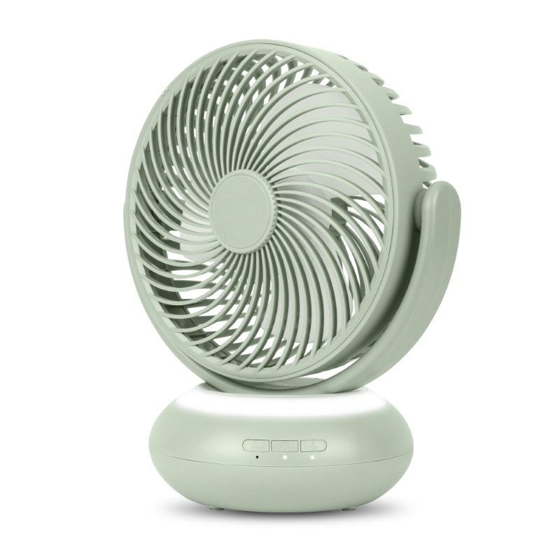 Kompaktni USB stolni ventilator s ugrađenom baterijom, 3 brzine, tihi oscilirajući rad (36-45 dB)