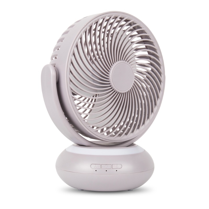 Kompaktni USB stolni ventilator s ugrađenom baterijom, 3 brzine, tihi oscilirajući rad (36-45 dB)