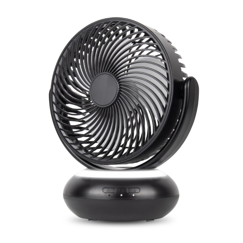 Kompaktni USB stolni ventilator s ugrađenom baterijom, 3 brzine, tihi oscilirajući rad (36-45 dB)