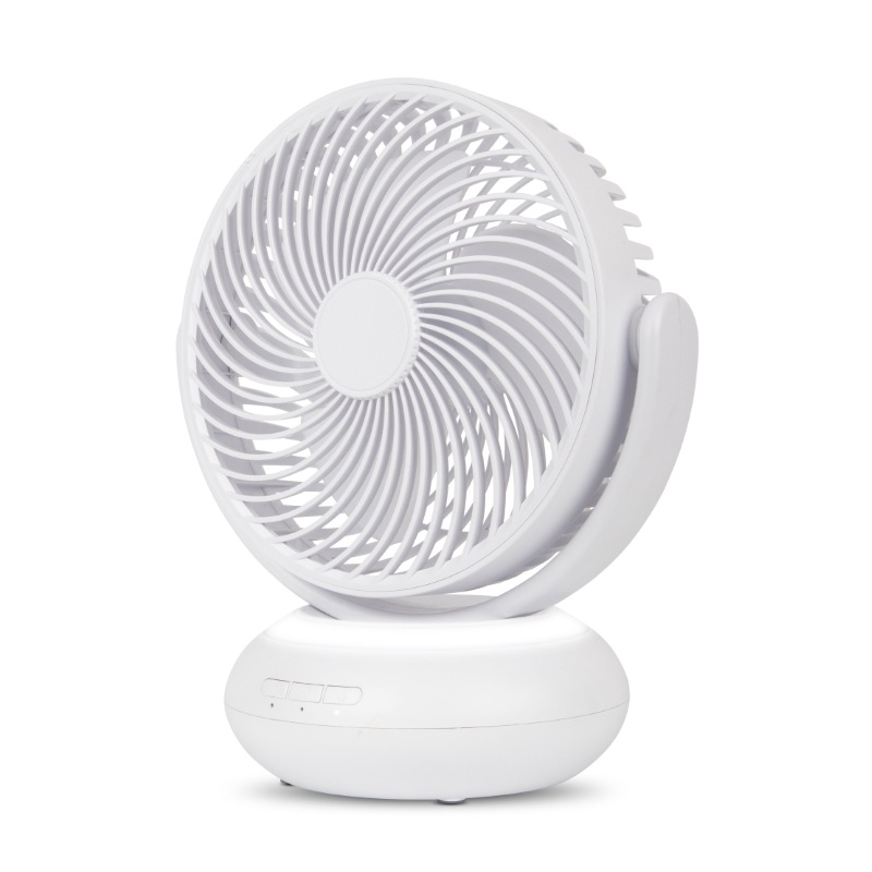 Kompaktni USB stolni ventilator s ugrađenom baterijom, 3 brzine, tihi oscilirajući rad (36-45 dB)