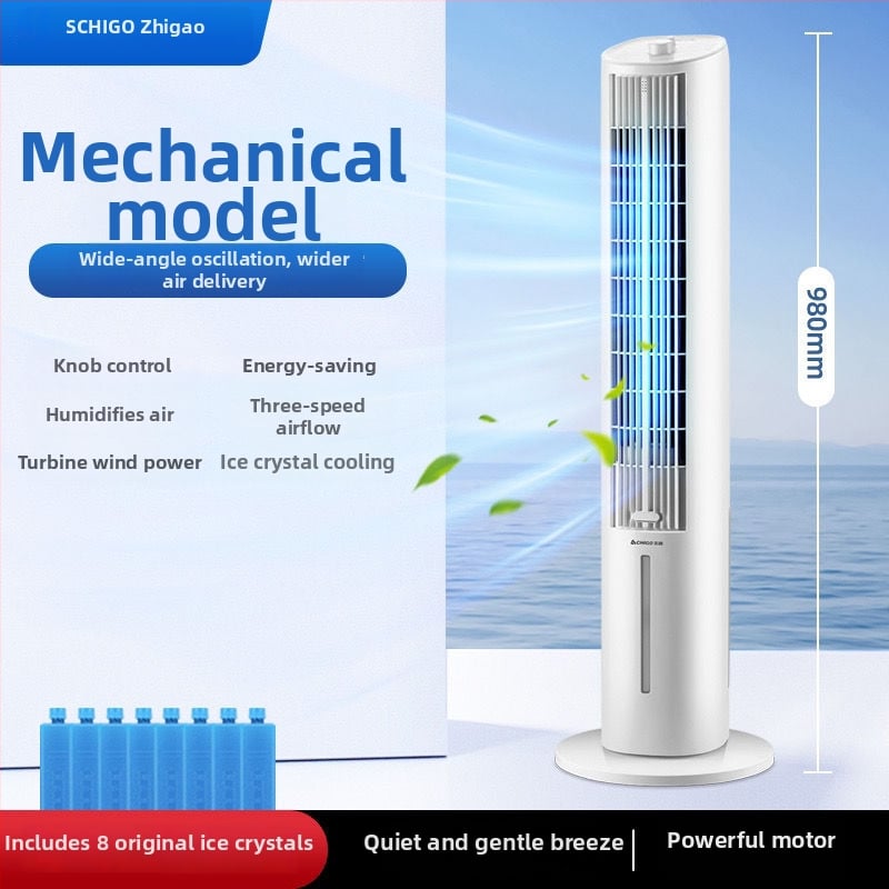 Chigo vodeni toranj ventilator bez lopatica, daljinsko upravljanje, 220V, 40W, 3 brzine, spremnik 2.6–4.0 L, buka 36–45 dB