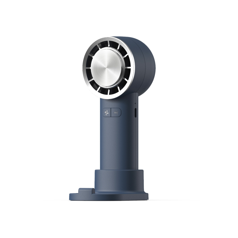 Kézi ventilátor USB töltéssel, beépített 2000–4000 mAh-s akkumulátor, brushless motor, 3 fokozatú levegőáram