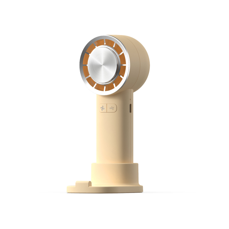 Kézi ventilátor USB töltéssel, beépített 2000–4000 mAh-s akkumulátor, brushless motor, 3 fokozatú levegőáram