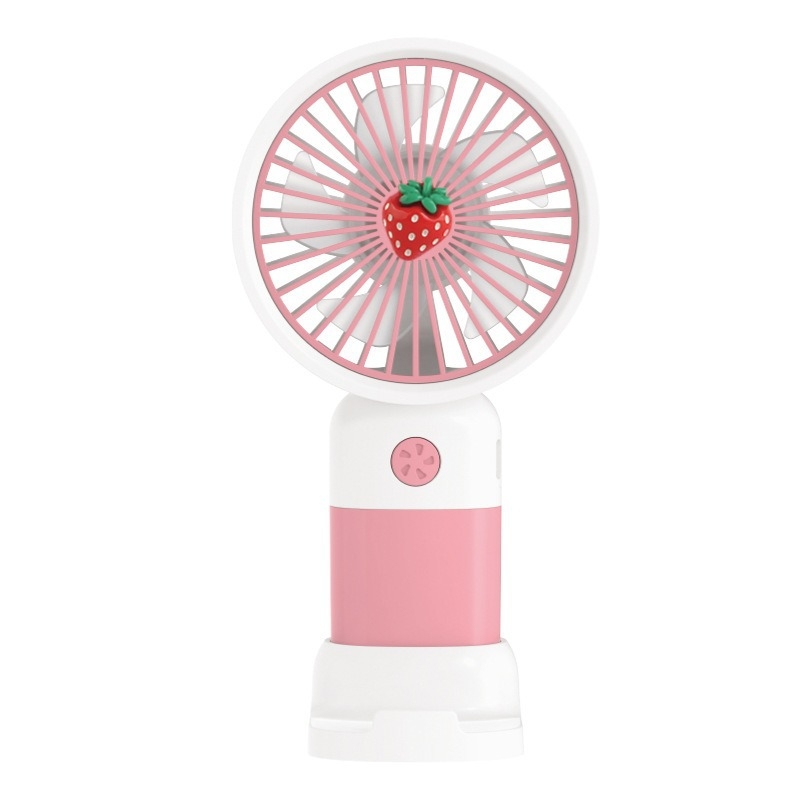 Palm Star USB Ručni Ventilator, Prijenosni Mini Ventilator s Ugrađenom Baterijom 300–500 mAh, 3 Brzine, Držač za Telefon