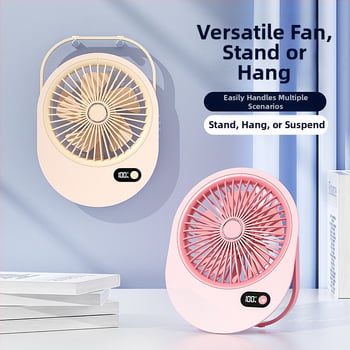 USB punjivi stolni ventilator bez lopatica, ultra-tanko dizajna, kompaktan za studentski dom, ured i vanjsku upotrebu