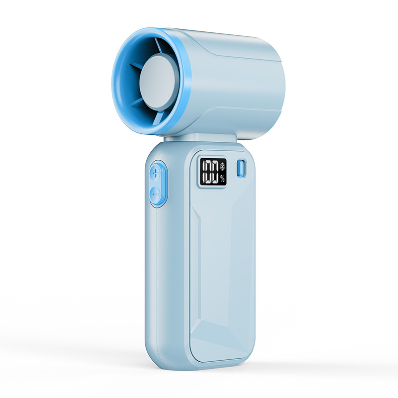 Ručni mini ventilator USB punjivi, bez lopatica, brushless motor, ugrađena baterija 2000–4000mAh, 100 brzina