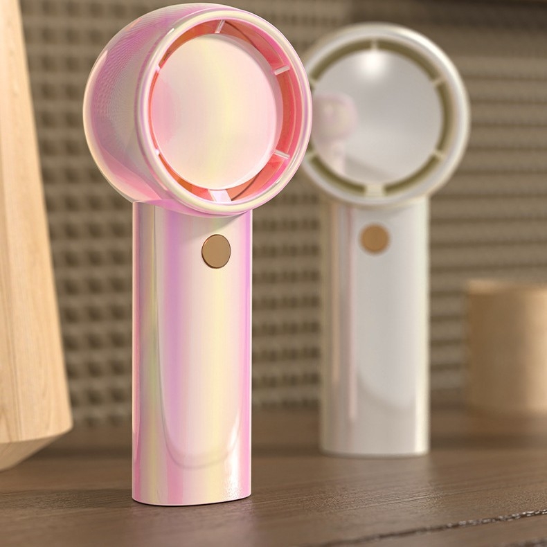 Ventilator USB fără palete, portabil, baterie încorporată 800–1000 mAh, 3 viteze, zgomot redus