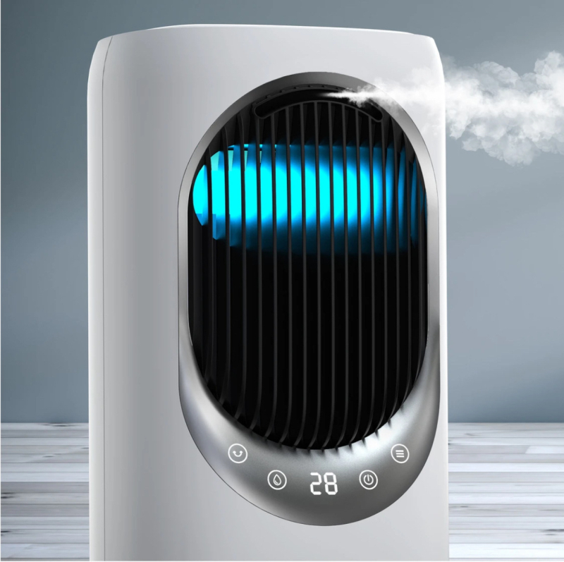 Ventilator vertical de încălzire și răcire fără palete, 2000W, 220V/50Hz, telecomandă, 3 viteze