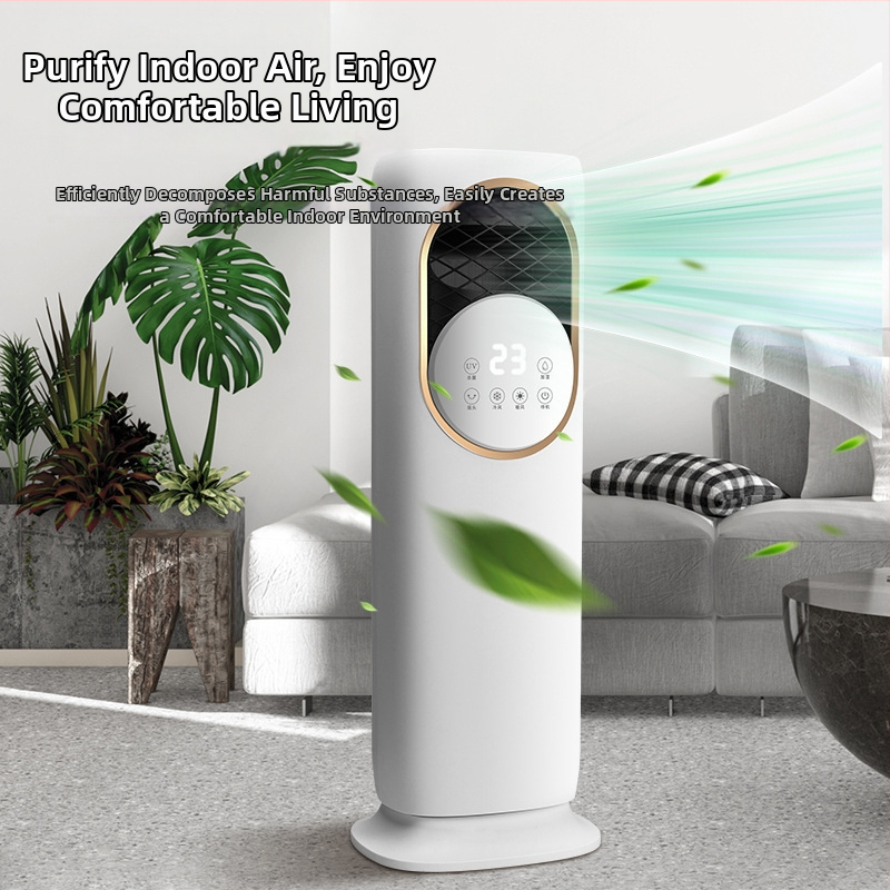 Milian 5A Bezlopatový ventilátor s vykurovacou a chladiacou funkciou so zvlhčovaním a dezinfekciou, 1880W, 220V, 3 rýchlosti, zásobník vody 1.0–2.5 L, diaľkové ovládanie