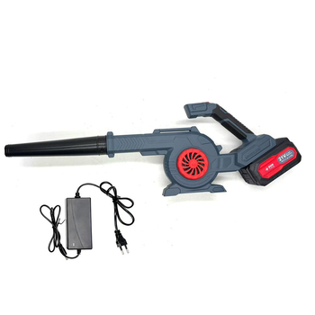 Hordozható ipari elektromos fúvó- és porszívó készülék Li-ion akkumulátorral, 21V, AC/DC 50–250V tartomány, kettős működés