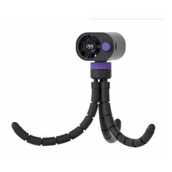Ručni bezlopatni mini ventilator s USB napajanjem, brushless motor, nepostepena regulacija brzine, ugrađena baterija 1200–2000 mAh
