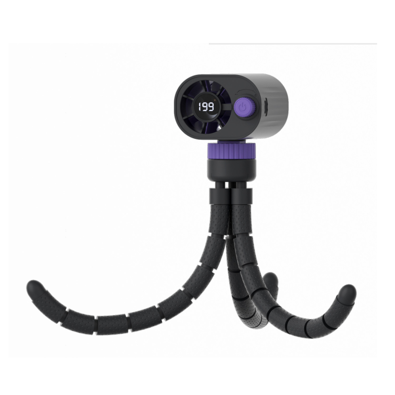 Ručni bezlopatni mini ventilator s USB napajanjem, brushless motor, nepostepena regulacija brzine, ugrađena baterija 1200–2000 mAh