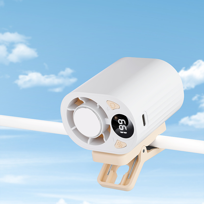 Ručni bezlopatni mini ventilator s USB napajanjem, brushless motor, nepostepena regulacija brzine, ugrađena baterija 1200–2000 mAh
