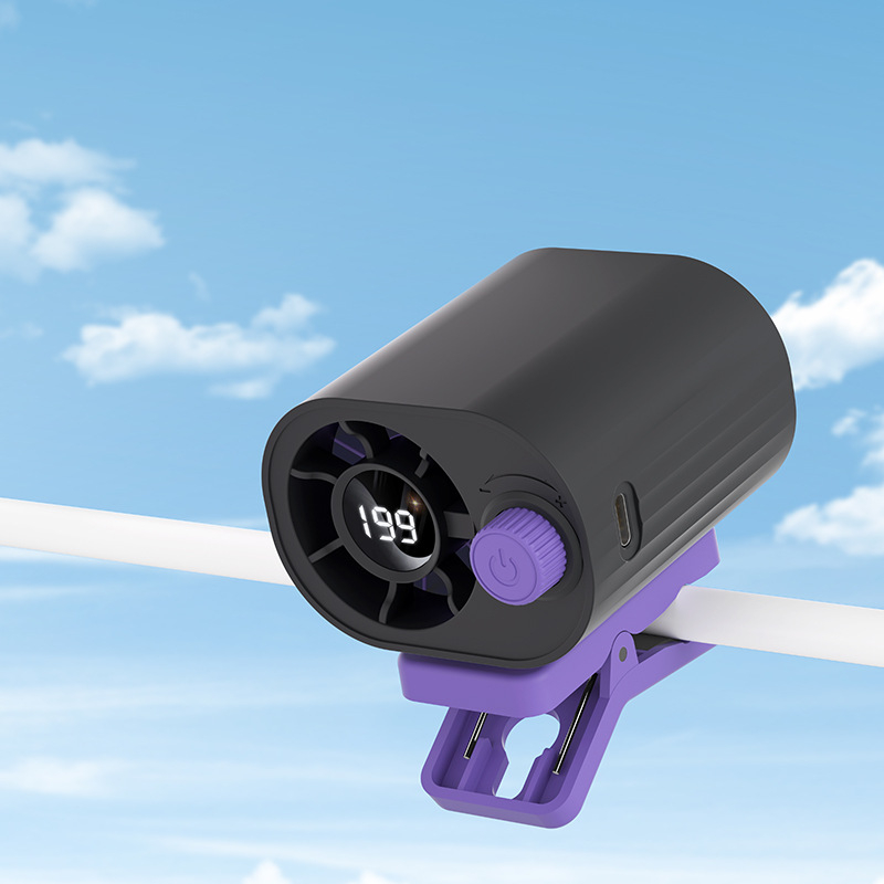 Ručni bezlopatni mini ventilator s USB napajanjem, brushless motor, nepostepena regulacija brzine, ugrađena baterija 1200–2000 mAh