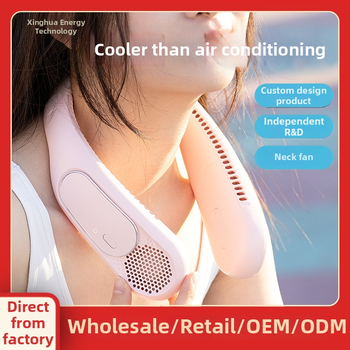 Ventilator za vrat s ugrađenom baterijom 4000–6000mAh, motor bez četkica, 3 brzine, buka 36–45 dB, USB punjenje (5V, 5W)