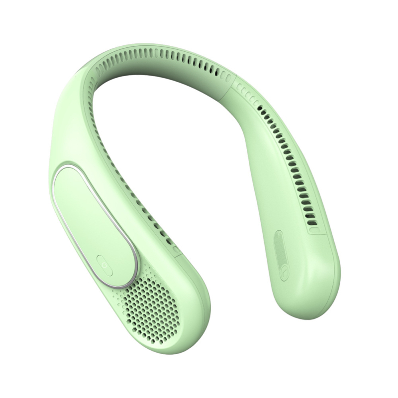 Ventilator za vrat s ugrađenom baterijom 4000–6000mAh, motor bez četkica, 3 brzine, buka 36–45 dB, USB punjenje (5V, 5W)