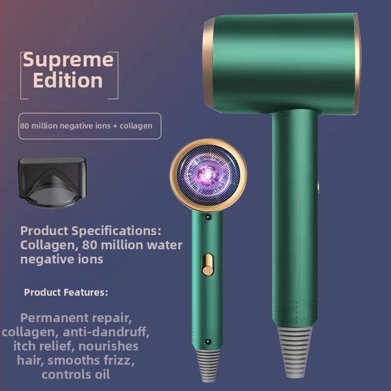 Στεγνωτήρας μαλλιών οικιακής χρήσης με αρνητικά ιόντα, 1200 W, ήσυχη λειτουργία 45-50 dB, κρύος/θερμός αέρα