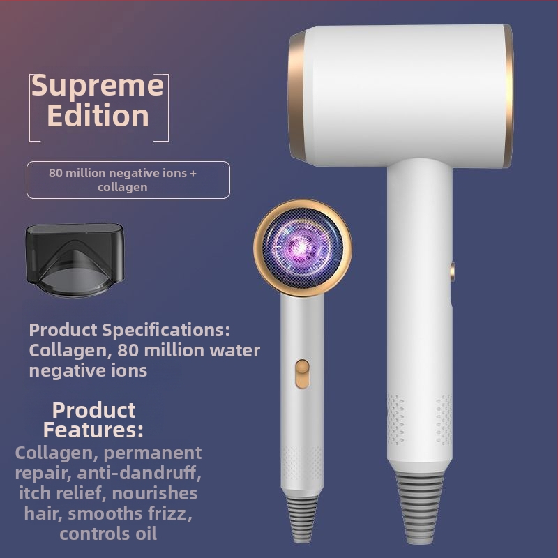 Στεγνωτήρας μαλλιών οικιακής χρήσης με αρνητικά ιόντα, 1200 W, ήσυχη λειτουργία 45-50 dB, κρύος/θερμός αέρα