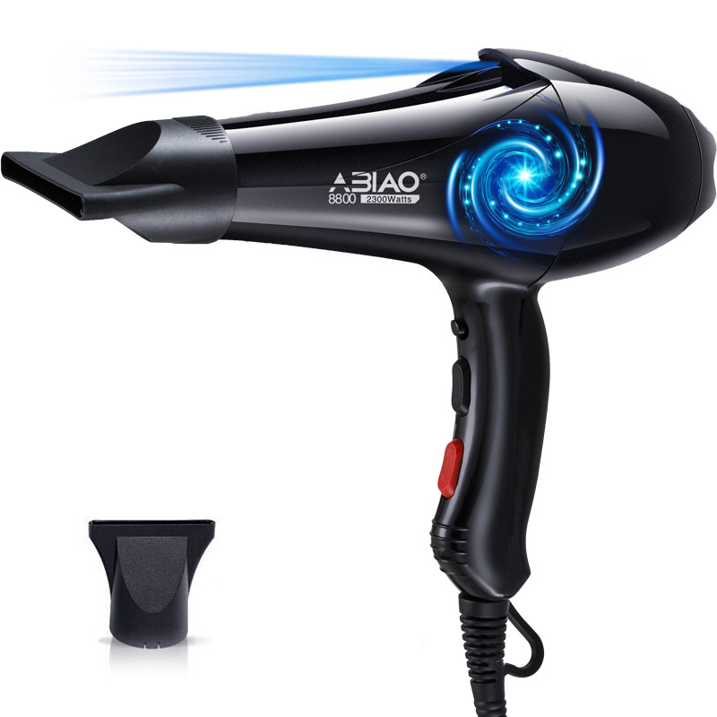 ABIAO 2300W profesionalno/kućno sušilo za kosu s negativnim ionima i konstantnom temperaturom, hladan/topli zrak, niska buka ≤36 dB, AC motor, 220V