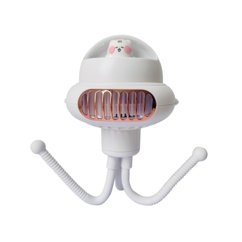 Stolni ventilator hobotnica bez lopatica, s ugrađenim svjetlom, USB punjenje, baterija 4000–6000 mAh, 4 brzine