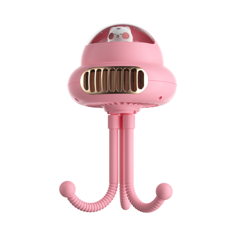 Stolni ventilator hobotnica bez lopatica, s ugrađenim svjetlom, USB punjenje, baterija 4000–6000 mAh, 4 brzine