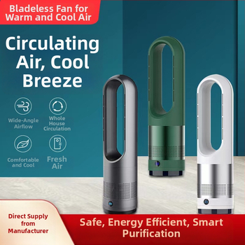 Bezlopatkový ventilátor na chladenie a vykurovanie, 110V, 1400W, hluk 45–50 dB, časovač >8 hodín, prirodzený vietor s osciláciou