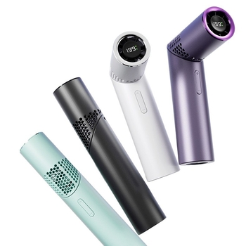 Ručni ventilator bez lopatica s dizajnom ruže i mogućnošću vješanja oko vrata (USB punjenje, baterija 2000–4000 mAh, brushless motor, buka 36–45 dB, 199 razina brzine zraka)