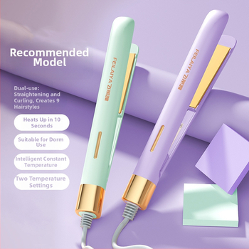 Διπλής χρήσης ισιωτής μαλλιών και εργαλείο μπούκλας με αρνητικά ιόντα, κύλινδρος 21–30 mm με χρυσή κεραμική επίστρωση, ρυθμιζόμενη θερμοκρασία, κατάλληλο για βρεγμένα και ξηρά μαλλιά, 220W