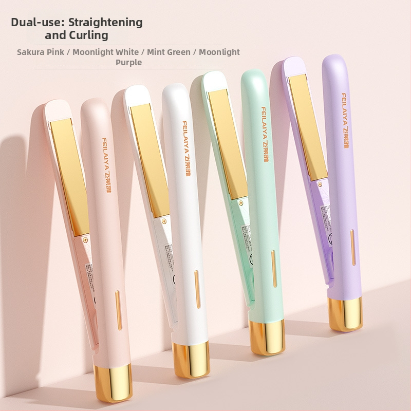 Διπλής χρήσης ισιωτής μαλλιών και εργαλείο μπούκλας με αρνητικά ιόντα, κύλινδρος 21–30 mm με χρυσή κεραμική επίστρωση, ρυθμιζόμενη θερμοκρασία, κατάλληλο για βρεγμένα και ξηρά μαλλιά, 220W