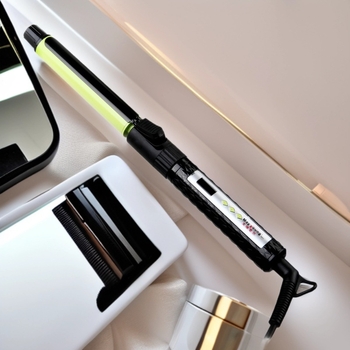 Ηλεκτρικό σίδερο για μπούκλες με στοιχείο θέρμανσης PTC, 10 επίπεδα ρύθμισης θερμοκρασίας, ενσύρματο ρεύμα, αυτόματη απενεργοποίηση (PTC στοιχείο θέρμανσης, 10 επίπεδα ρύθμισης θερμοκρασίας, ενσύρματο ρεύμα, αυτόματη απενεργοποίηση)