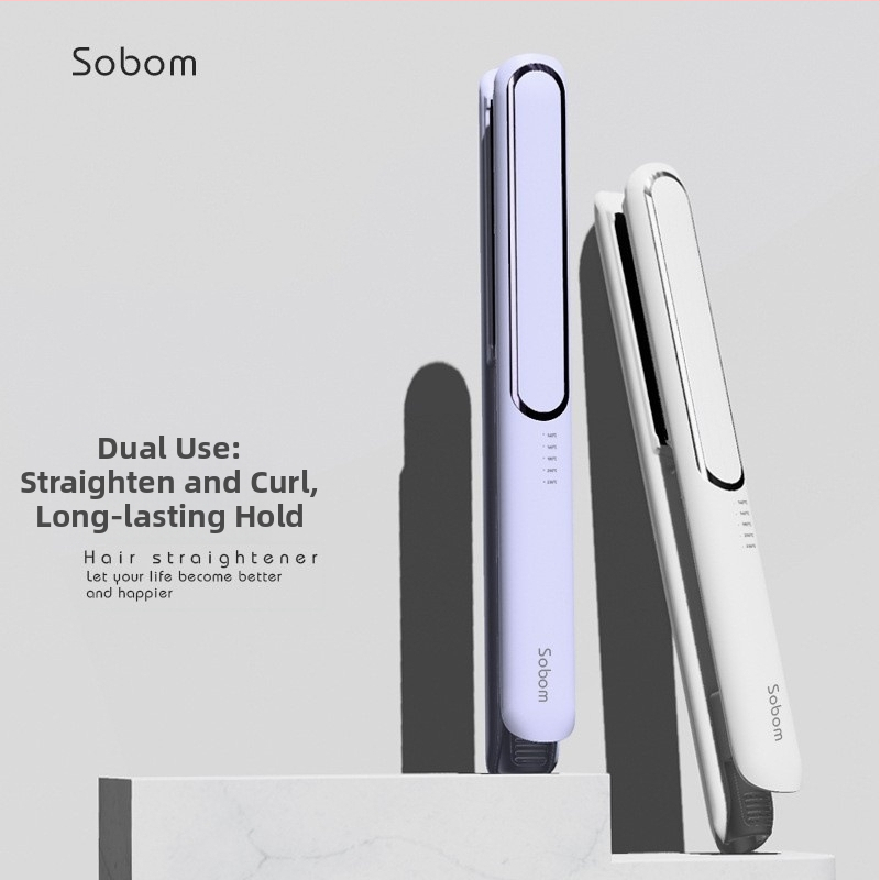SOBOM dvojfunkčná žehlička na vlasy a kulmovač s keramickým valcom 16-20 mm, 220V, 50W