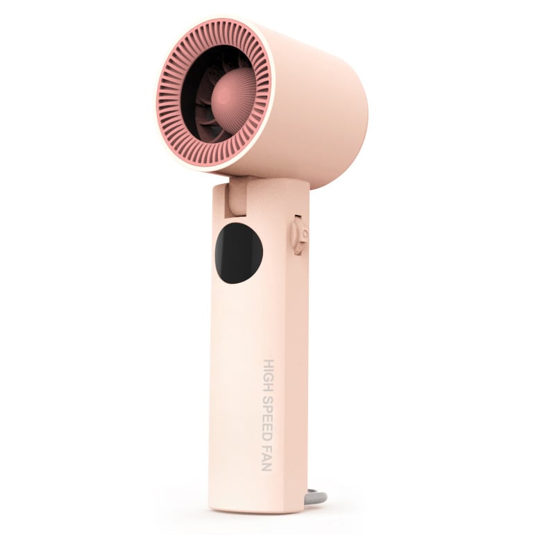 Ventilator de mână USB fără palete, cu baterie încorporată de 2000-4000 mAh, 5 viteze, zgomot redus (<36 dB), carcasă ABS, cu cârlig