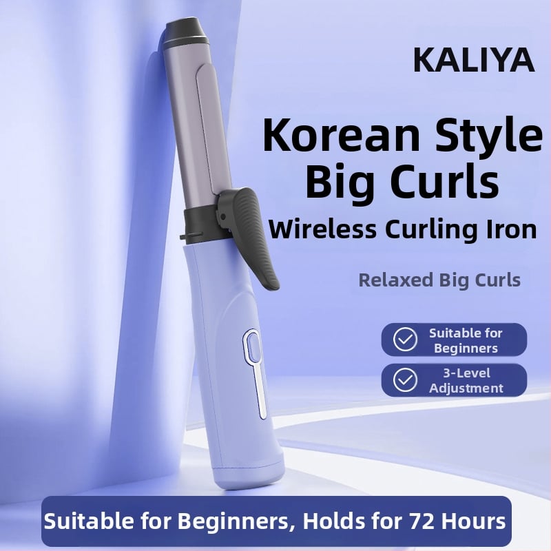 Ασύρματο σίδερο μπούκλων με τουρμαλινωκεραμικό σωλήνα, διάμετρος 31 mm+, διπλή λειτουργία: μπούκλες και ισιώματα, 22W, 3.7V