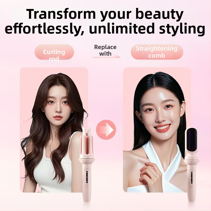 Kalia 3‑в‑1 автоматичен уред за къдрене и изправяне на коса с турмалинов керамичен барабан, кабелно захранване, 220 V, 35 W, 3 нива температура