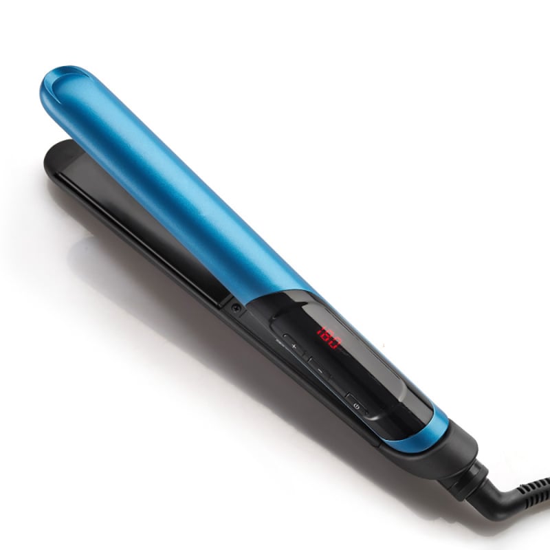 Dvostruka funkcija: ravnalica za kosu i glačalo za kosu s keramičkim pločama 21–30 mm, 10-stupanjska regulacija temperature, 45W, 220–240V