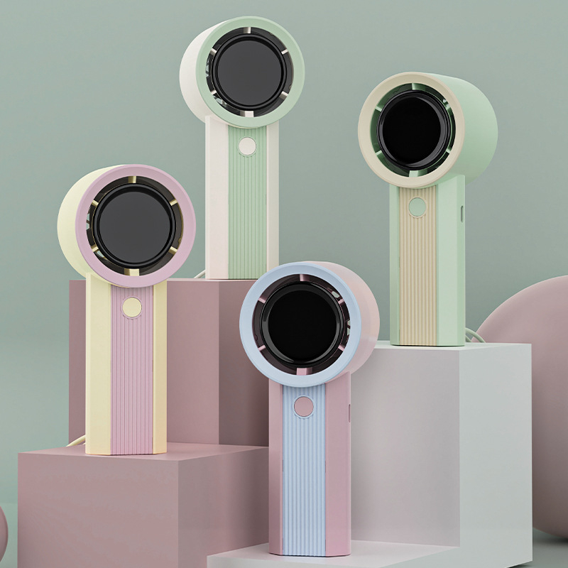 Bez lopatice USB ručni ventilator, turbofan, ugrađena baterija 100–300 mAh, 3 brzine, niska buka