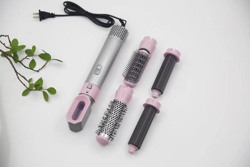 5-u-1 četka za toplu zrak s negativnim ionima i valovitim kovrčama, 750W AC četkasti motor, 110V, 3 brzine, zaštita od pregrijavanja